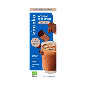 KENCKO Preparado para cafe helado con frutas y verduras ecológicas, sabor a mocha 2 x 22 g.