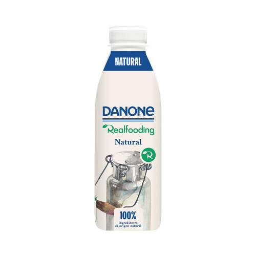 Yogur líquido natural para beber DANONE Realfooding 541 ml.