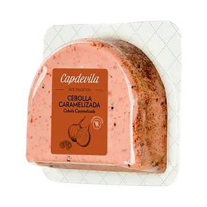 CAPDEVILA Paté de higado de cerdo con cebolla caramelizada, envasado al vacio 100 g.