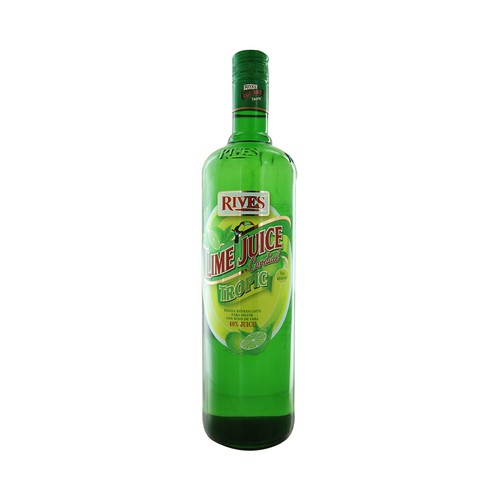 LIME JUICE TROPIC RIVES  Bebida refrescante de lima botella de 1 litro