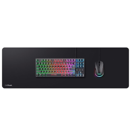 Alfombrilla gaming TRUST GXT 758, para ratón y teclado, 93x30cm