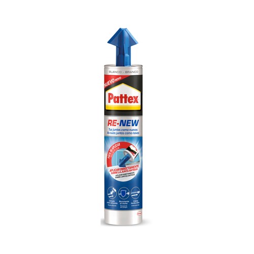 Sellador de silicona blanco PATTEX Re-New, 280ml.