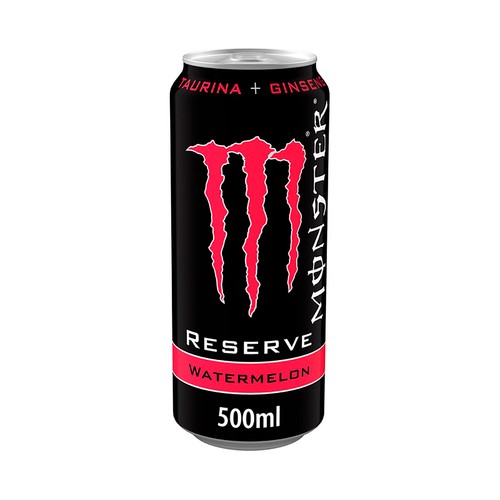 MONSTER Reserve watermelon Bebida energética con taurina y ginseng y sabor a sandía 500 ml.