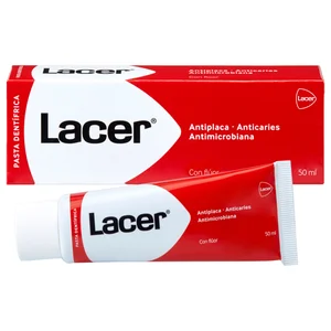 LACER Pasta de dientes con flúor y acción antiplaca, anticaries y antimicrobiana 50 ml.