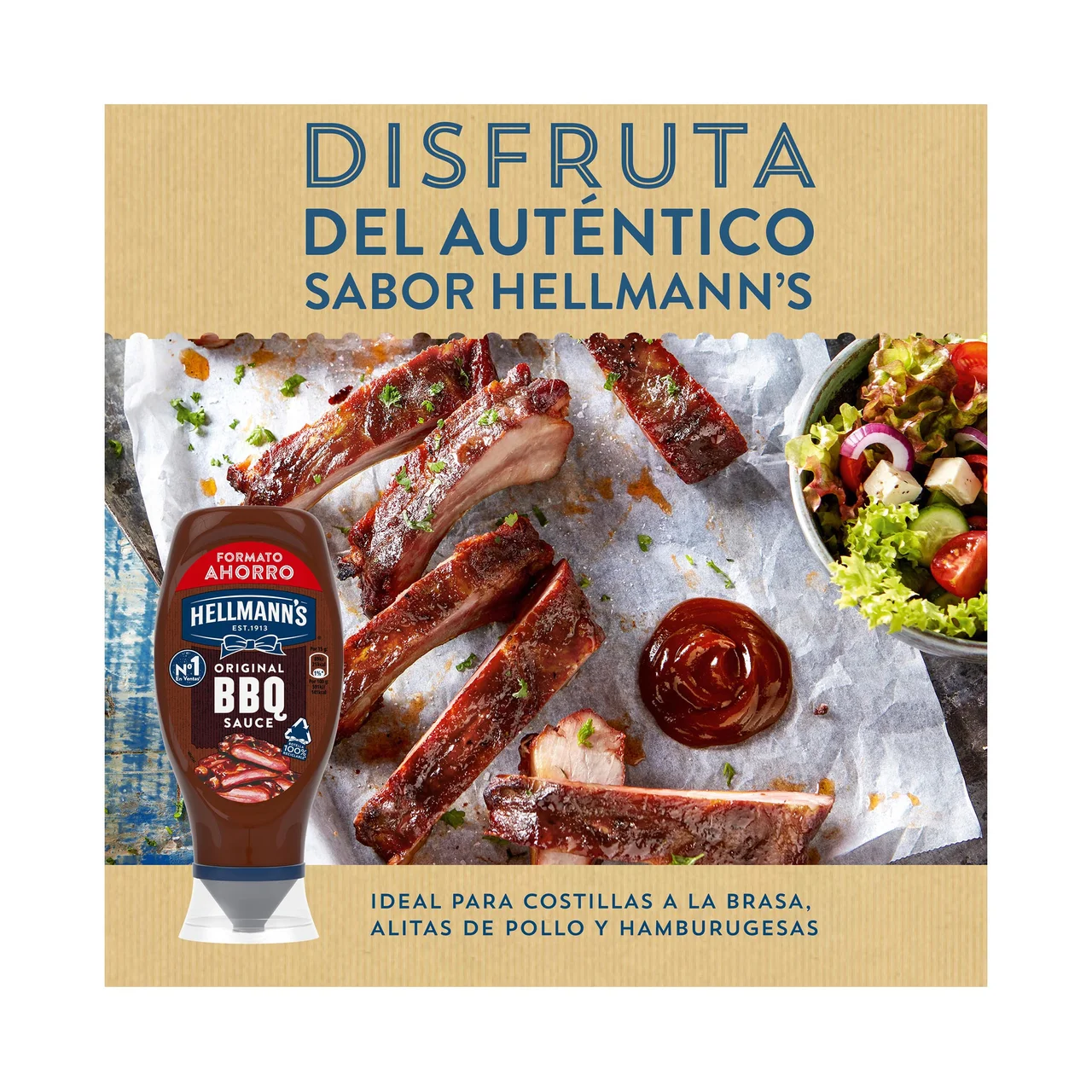 HELLMANN"S Salsa barbacoa 430 ml.
