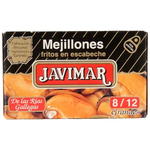 JAVIMAR Mejillones en escabeche lata de 70 g.