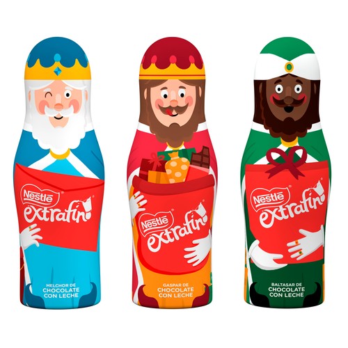 NESTLÉ Figurita de chocolate de los Reyes Magos Extrafino 40 g.
