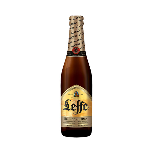 LEFFE BLOND  Cerveza rubia tipo abadía Belga botella 33 cl.