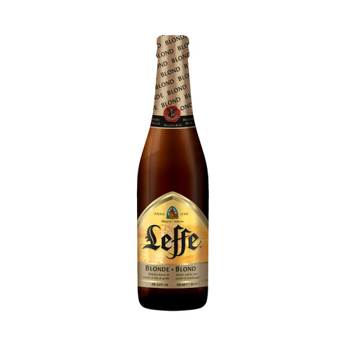 Cerveza rubia tipo abadía Belga LEFFE BLOND botella 33 cl.
