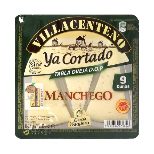 GARCÍA BAQUERO Queso de oveja manchego tabla GARCÍA BAQUERO 110 g.