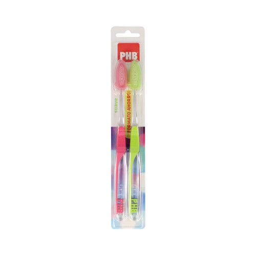 PHB Cepillo dental con cabezal pequeño y dureza suave PHB 2 uds.