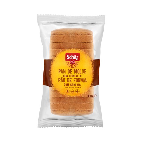SCHÄR Pan de molde sin gluten con cereales SCHÄR 300 g.