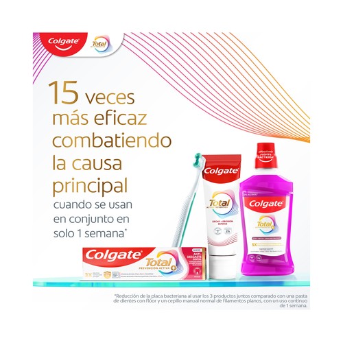 COLGATE Total anti-desgaste Crema de dientes antidesgaste y anti erosión 75 ml.