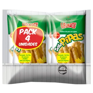 VELARTE Snacks de pan con pipas 4 uds. 40 g.