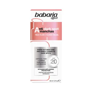 BABARIA Effect Fluido facial antimanchas con protector antiedad intensivo y FPS 20 40 ml.