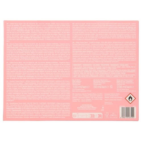 COSMIA Flower spirit Estuche para mujer con colonia (afrutada y floral), gel y bruma corporal.