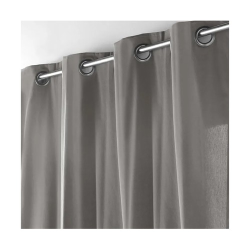 Cortina con anillas Rideau 135x260cm gris oscuro DOUCEUR.