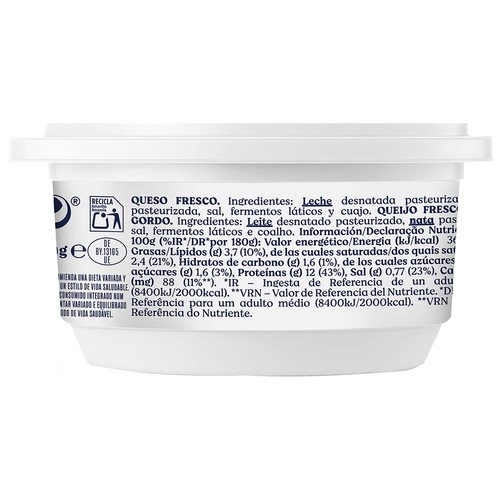 DANONE Cottage (Queso fresco alto en proteína) 180 g.