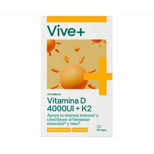VIVE+ SALUD Y VIDA Vitamina D+K2 vive plus 30  cápsulas