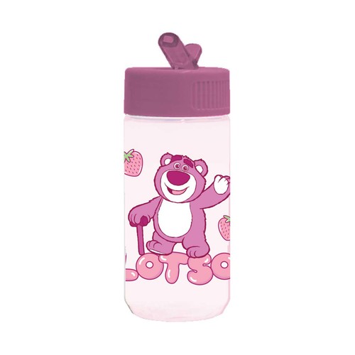 Botella infantil 0.45L plástico licencia Lotso para la merienda. ACTUEL