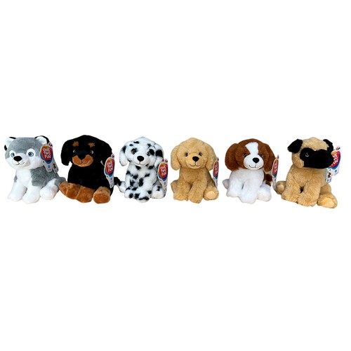 Peluches de perritos, 20 cm, 100% poliéster reciclado, ONE TWO FUN.