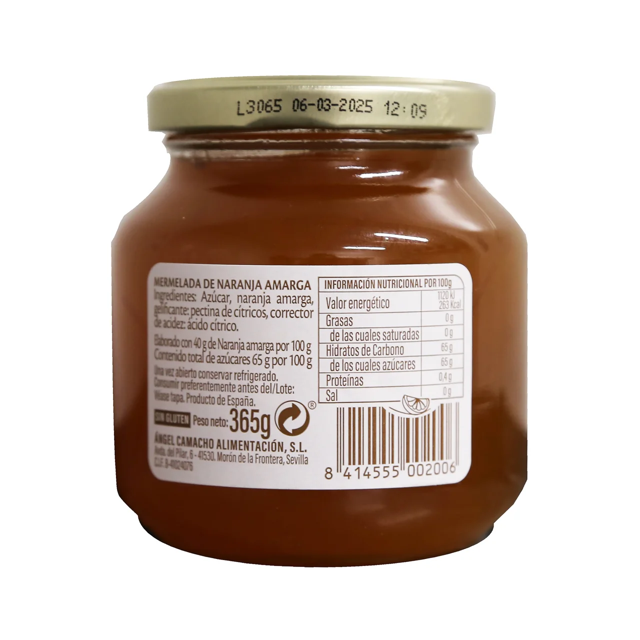 Mermelada de naranja amarga 365 gr.