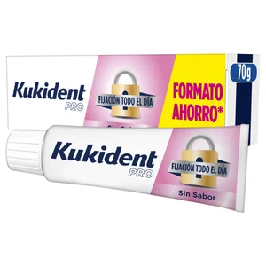 KUKIDENT Pro Crema adhesiva para prótesis dental sin sabor 70 g.