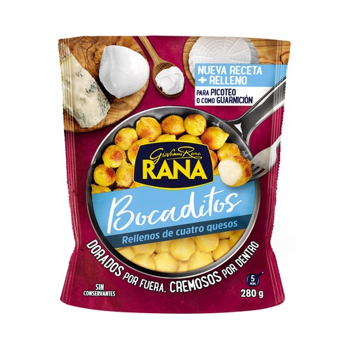 Gnocchi frescos rellenos de una selección de quesos italianos, elaborados sin conservantes RANA 280 g.