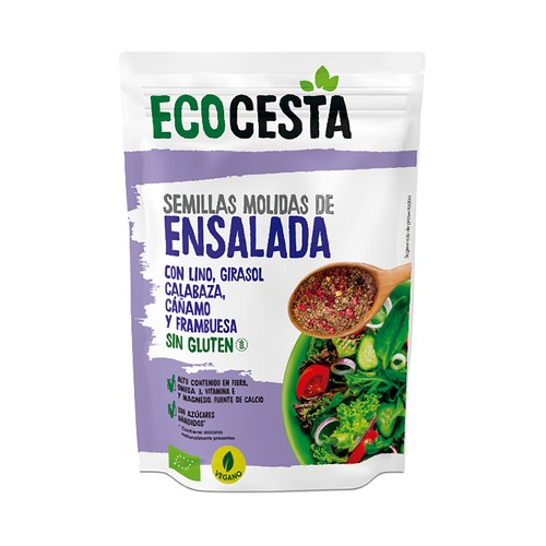 Imagen de Semillas de lino molidas con girasol, calabaza, cáñamo y frambuesas, ecológicas ECOCESTA SUPREME 200 g.