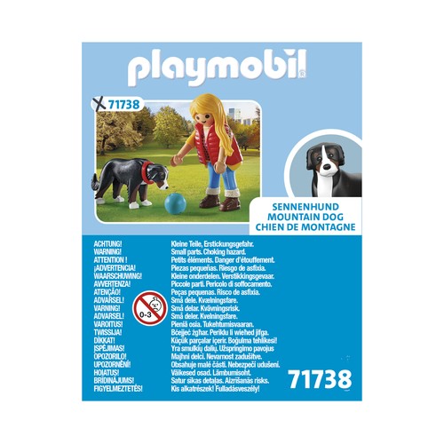PLAYMOBIL. 71738 Mujer con perro de montaña