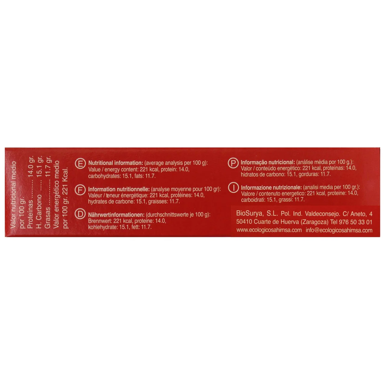 AHIMSA Burger de Seitán, setas shitake y pimientos ecológico AHIMSA 160 g.