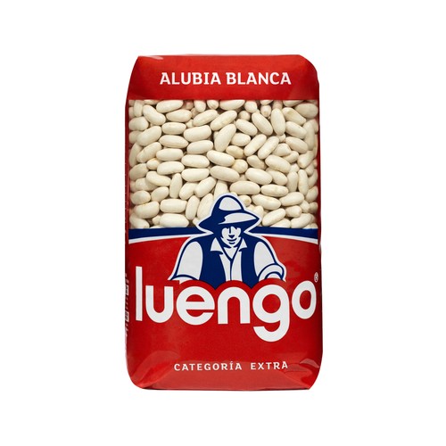 LUENGO Alubia blanca larga en paquete, 1 kg