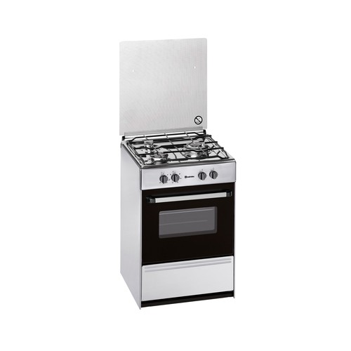 Cocina de gas independiente MEIRELES G-1530DV X1, horno a gas, 3 zonas cocción, A: 82cm, H: 51,5cm, F: 56,5cm.