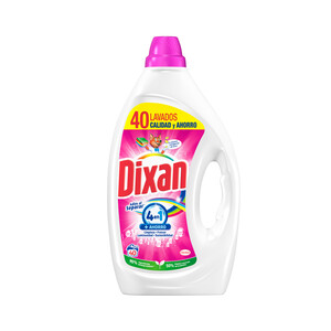 Imagen de DIXAN Adiós al separar Detergente líquido para lavadora, apto para ropa blanca y de color 40 dosis, 1.8 l.