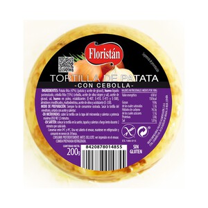 Imagen de Tortilla de patatas con cebolla, lista para calentar y comer FLORISTÁN 200 g.
