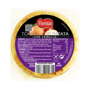 Tortilla de patatas con cebolla, lista para calentar y comer FLORISTÁN 200 g.