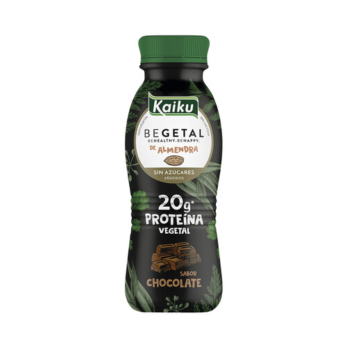 Bebida de almendra y proteina de soja, con alto contendio en proteinas vegetales (20 g) y sabor a chocolate KAIKU Begetal 330 ml.