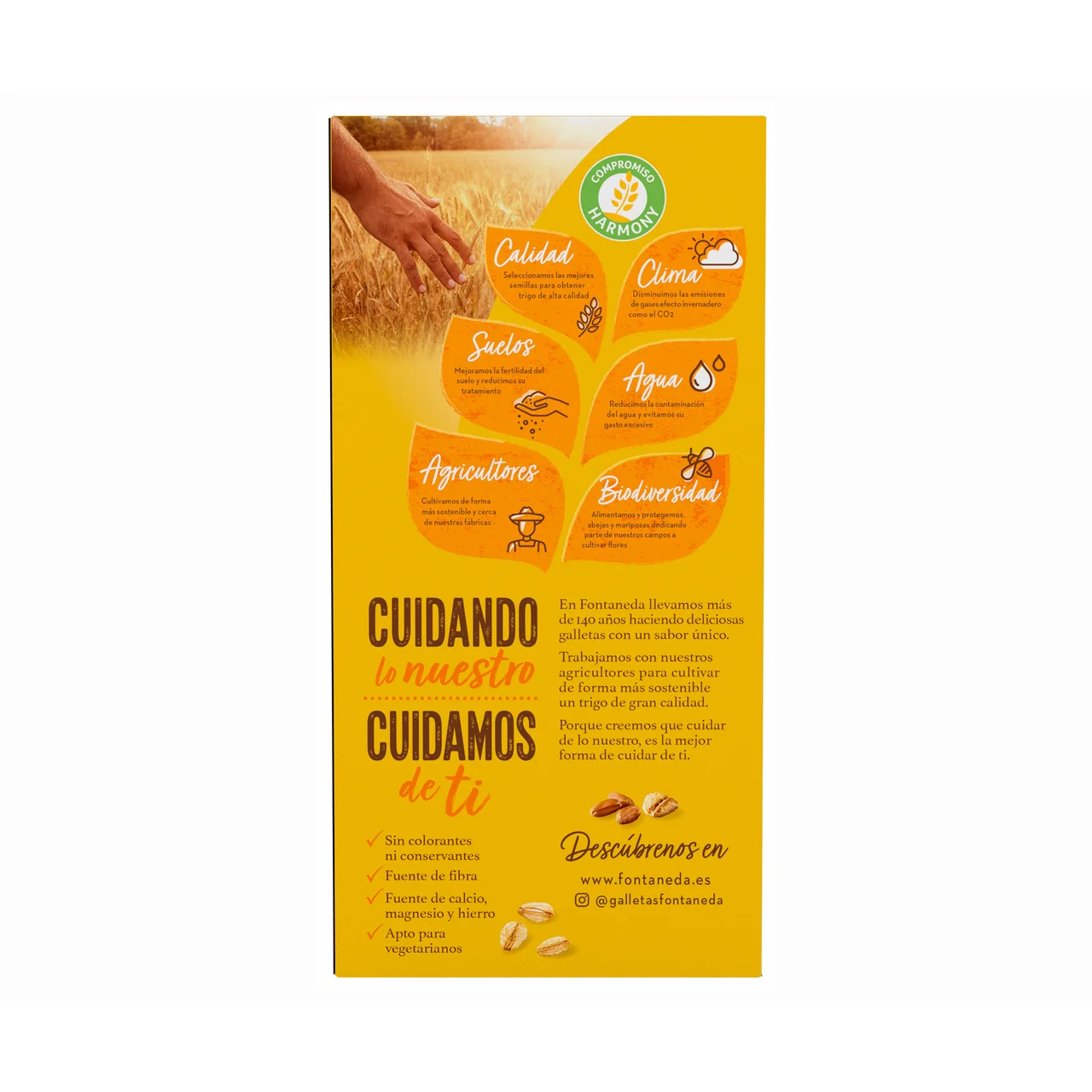 Fontaneda galletas desayuno con 5 cereales caja 300 g.