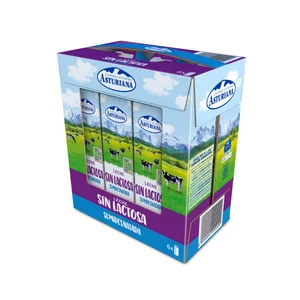 CENTRAL LECHERA  ASTURIANA Leche de vaca semidesnatada sin lactosa 6 x 1l.