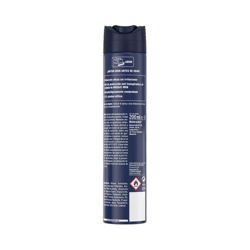 NIVEA Men protege & cuida Desodorante en spray para hombre, antitranspirante hasta 48 horas 200 ml.