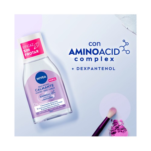 NIVEA Aminoacid complex Agua micelar desmaquilladora de rostro y ojos, para todo tipo de pieles 100 ml.