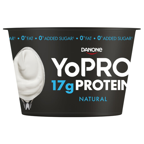 YOPRO Yogur natural con alto cotenido en proteínas y sin azúcares añadidos ni grasa YOPRO de Danone 160 g.
