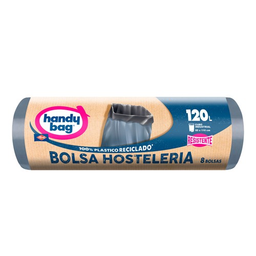 HANDY BAG Bolsa de basura hostelería 100% plástico reciclado 8B 129L
