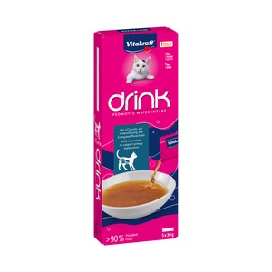 VITAKRAFT Drinks Snack para gatos líquido, sabor  a salmón  5 uds 30 g