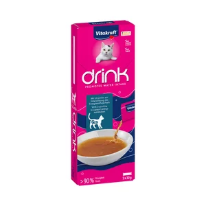 VITAKRAFT Drinks Snack para gatos líquido, sabor  a salmón  5 uds 30 g