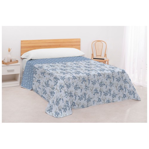 Colcha bouti estampado pleya 135cm azul. INNOVA HOME.