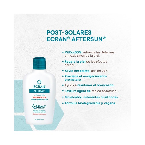 ECRAN Aftersun con acción hidratante y reparadora 200 ml.