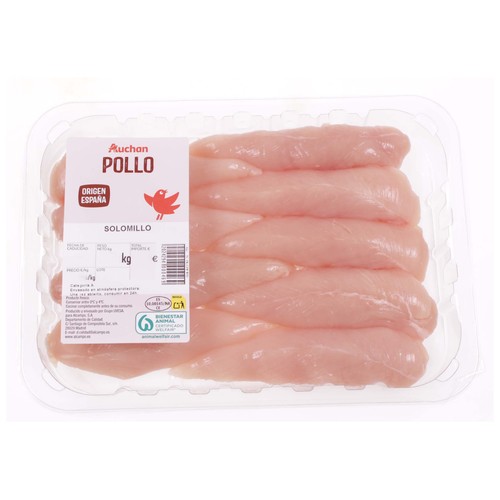 AUCHAN Solomillo pollo bandeja. Producto Alcampo