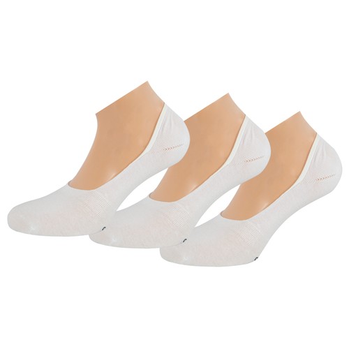 Pack de 3 pares de salvapies para hombre, POMPEA, color blanco, talla 43/46.
