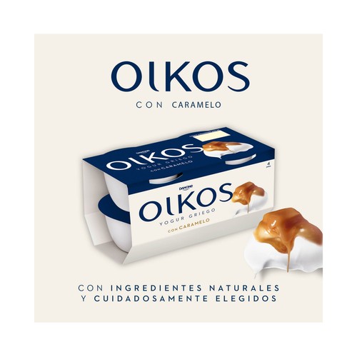 OIKOS de Danone Yogur griego con caramelo 4 x 110 g.